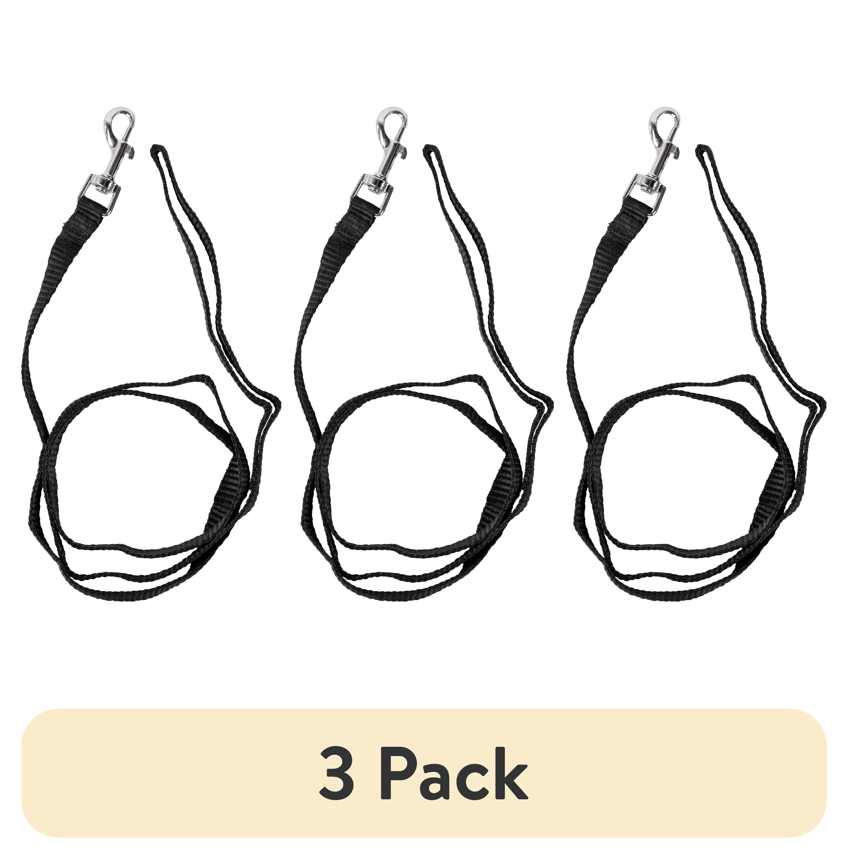 (3 pack) Pet Champion 4' Metal Standard Dog Leash, Black, S