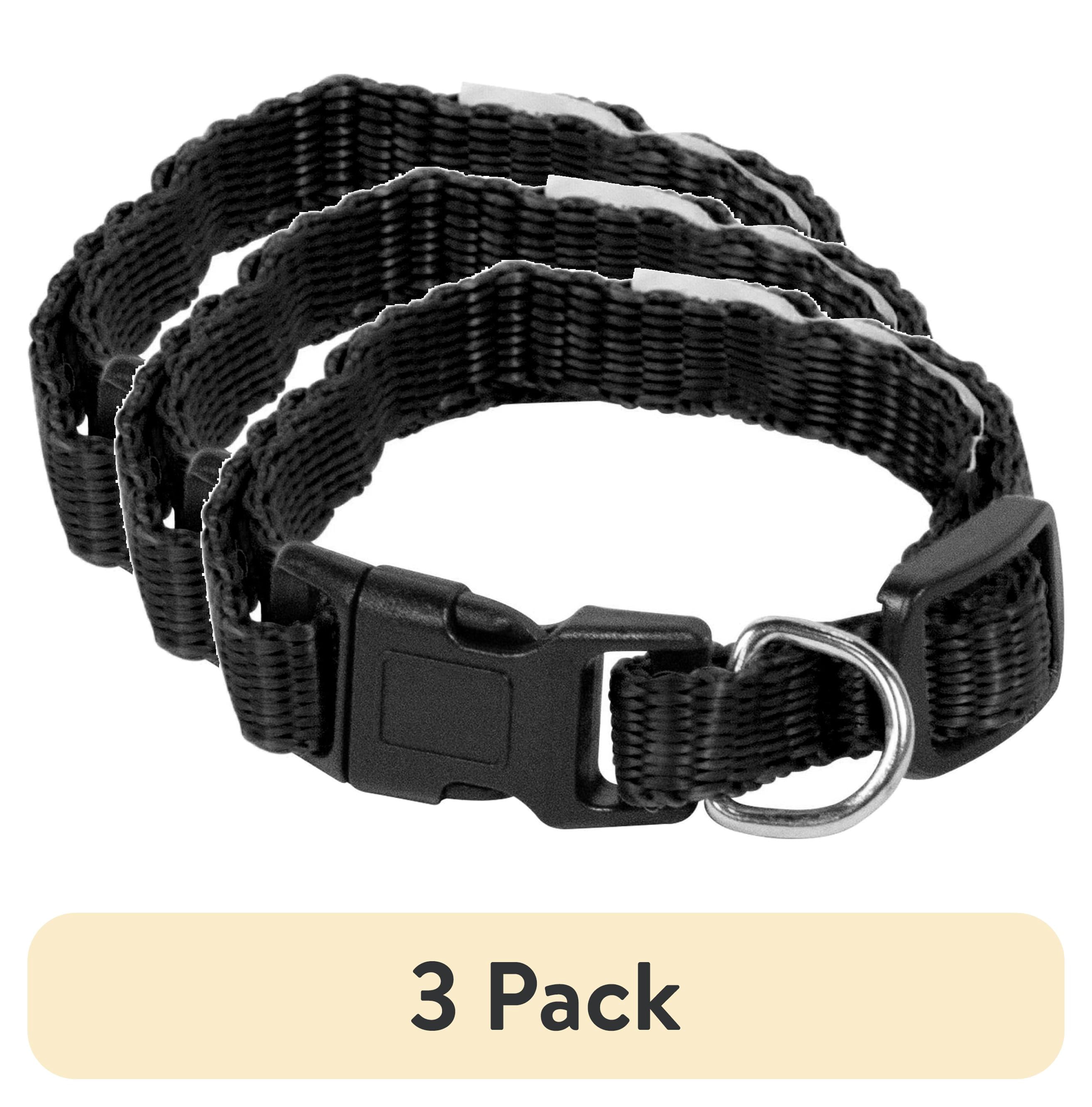 (3 pack) Pet Champion Dog Collar Small Black, 1.0 CT