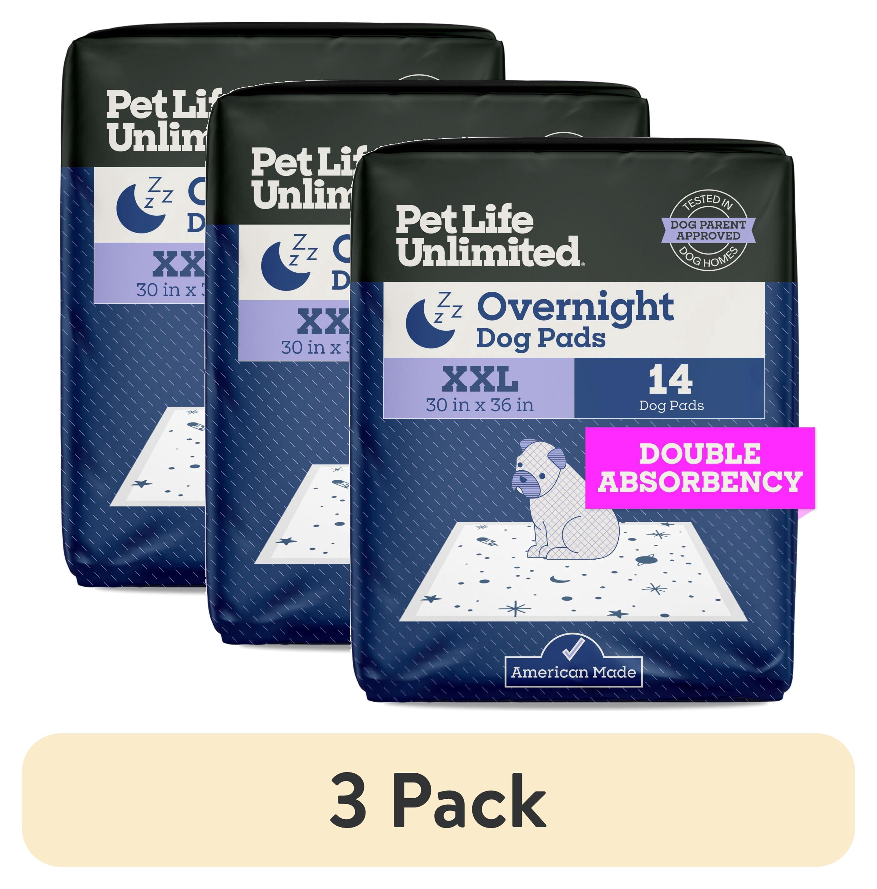 (3 pack) Pet Life Unlimited Dog Pads, Smart Prints, XXL, Overnight, 14ct
