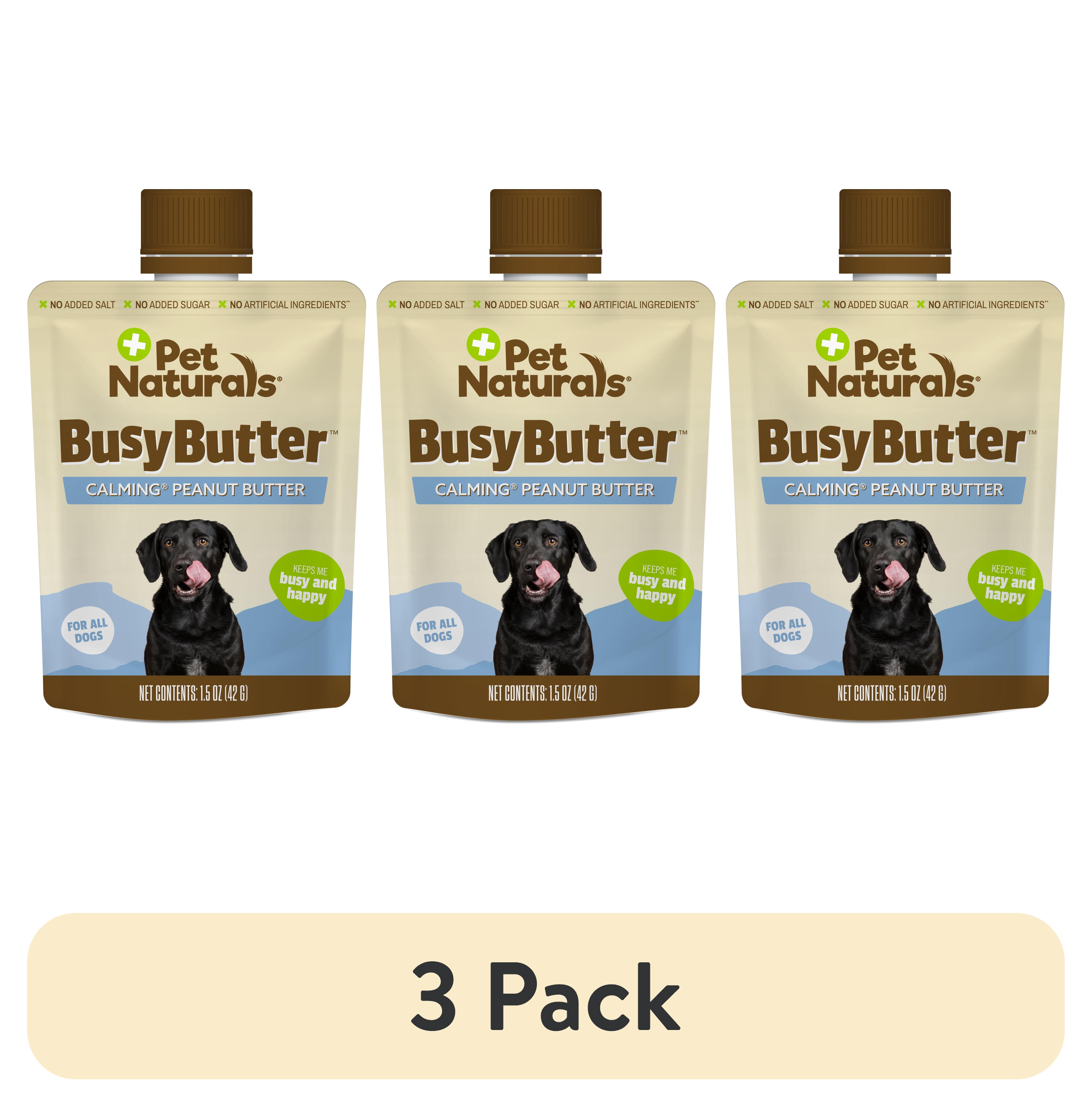 (3 pack) Pet Naturals Busybutter Calming Peanut Butter for Dogs, Stress and Anxiety Support, 1.5 oz.