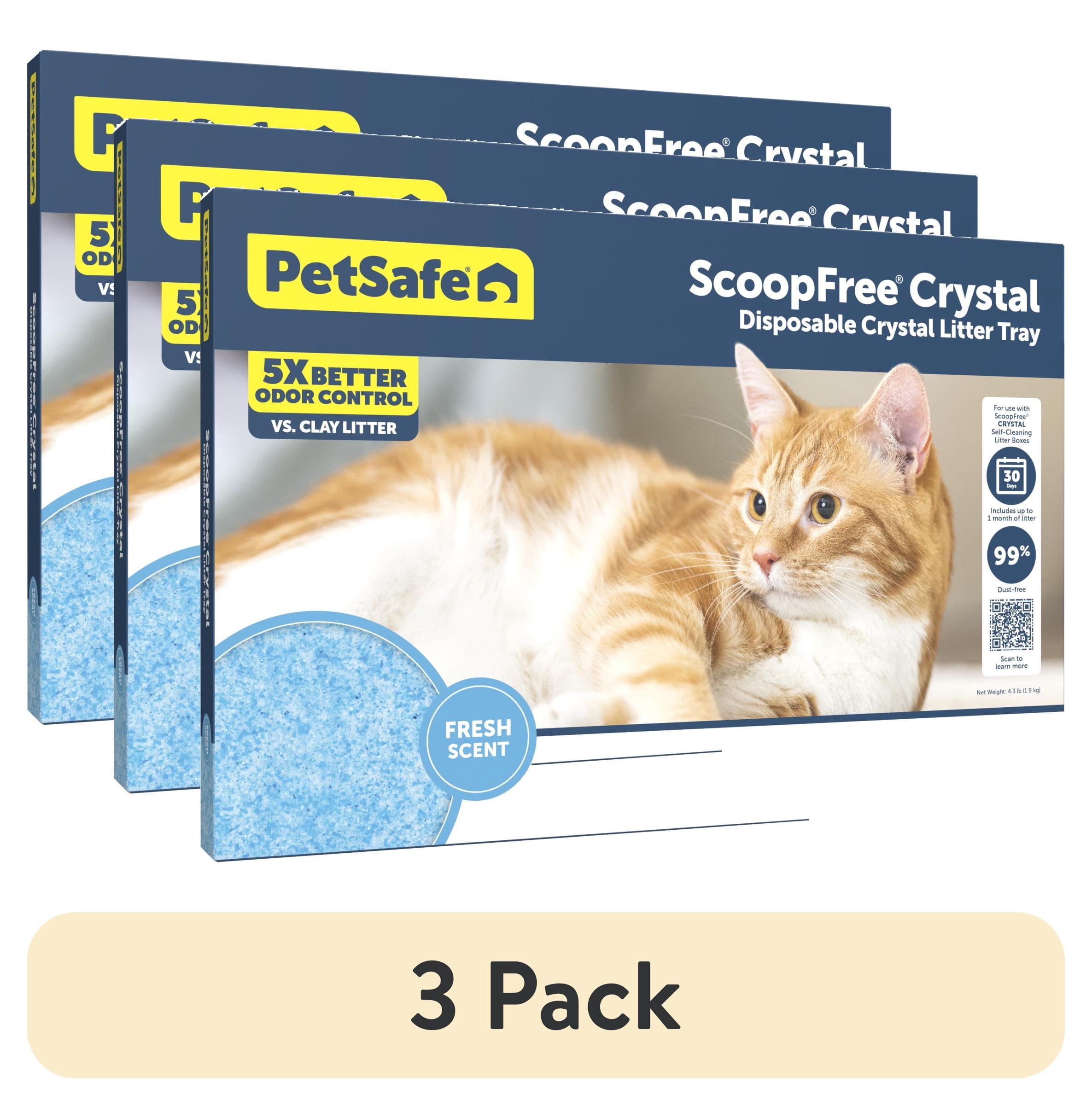 PetSafe ScoopFree Crystal Disposable Cat Litter Tray, Fresh Scent