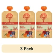 (3 pack) Peter Rabbit Apple & Peach Organic Fruit Puree, 4 oz Toddler Snack