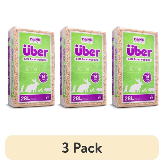 (3 pack) Pets Pick 28L Natural Uber Pet Bedding for Small Animals