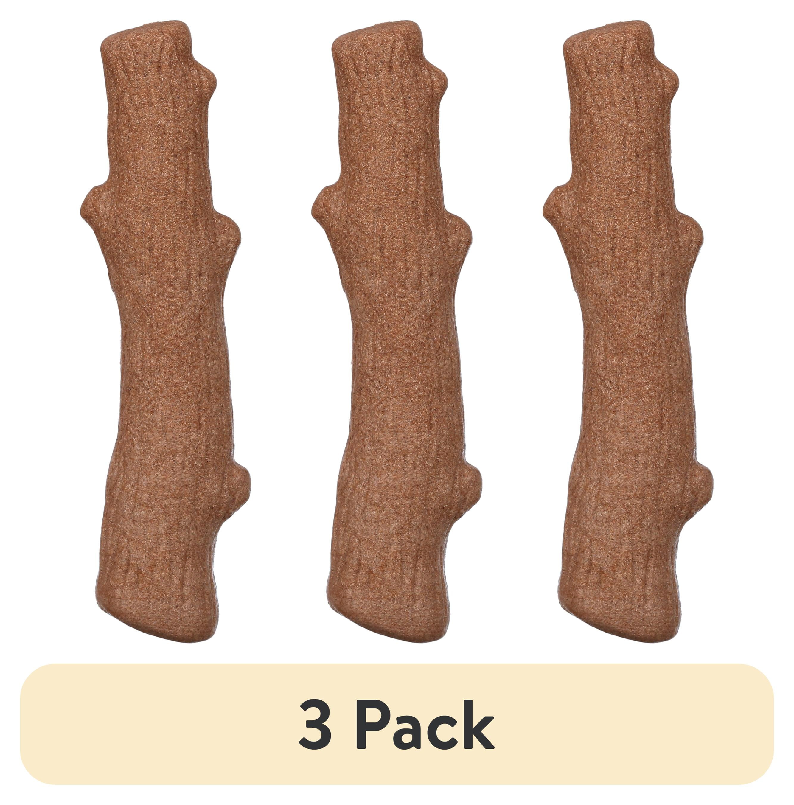 (3 pack) Pupstages by Petstages Dogwood Dog Chew Toy – Real-Wood Blend, Natural Flavor & Texture, Moderate Chewers, Large, 8"