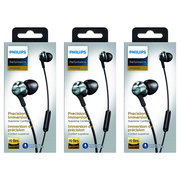 3 pack Philips Noise Cancelling Headphones Wired Earbuds In-Ear Earphones with with Microphone,3.5mm Jack with Mic