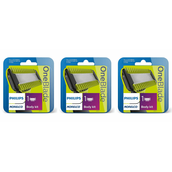 (3 pack) Philips Norelco Oneblade Replacement Blade Body Kit QP610/80