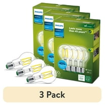 (3 pack) Philips Ultra Efficient LED 60-Watt A19 Light Bulb, Daylight, Clear, Dimmable, E26 Base (4-Pack)