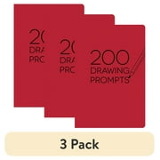 3 pack Piccadilly 200 Drawing Prompts, Sketch Journal for 12 Years Old to Adults, 4.8 x 6.9, Red Cover, Paper