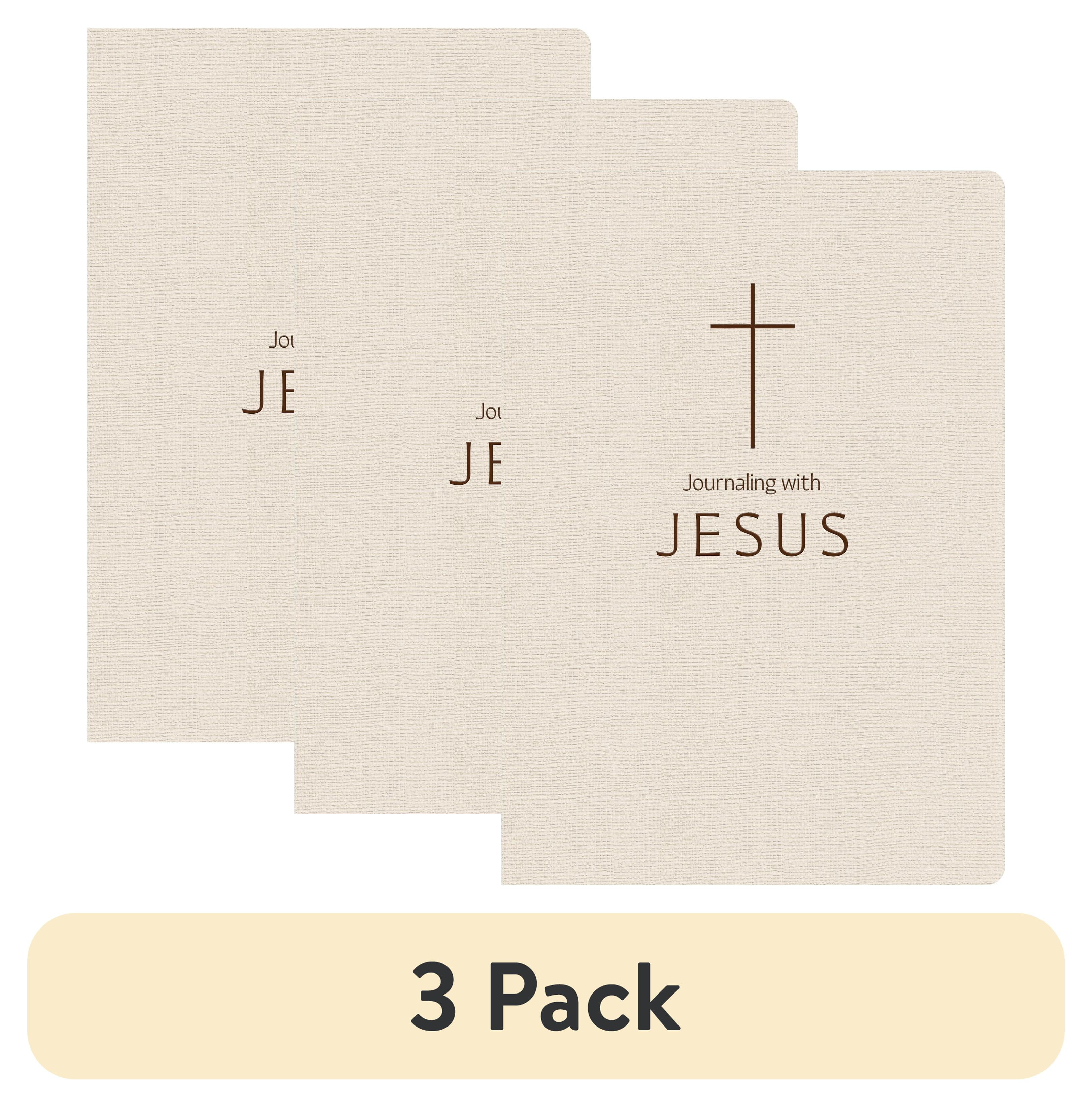 (3 pack) Piccadilly Journaling with Jesus Guided Journal for Teens 12+, 152 Pages, 6 x 8.5 in, Cream Cover