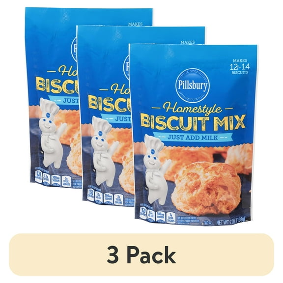 (3 pack) Pillsbury Homestyle Biscuit Mix, 7 oz Bag