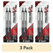 (3 pack) Pilot Precise V5 Retractable Rolling Ball Pens, Extra Fine Point 0.5 mm, Black Ink, 2 Pack