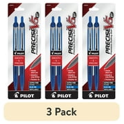 (3 pack) Pilot Precise V5 Retractable Rolling Ball Pens, Extra Fine Pt, 0.5 mm, Blue, 2 Count