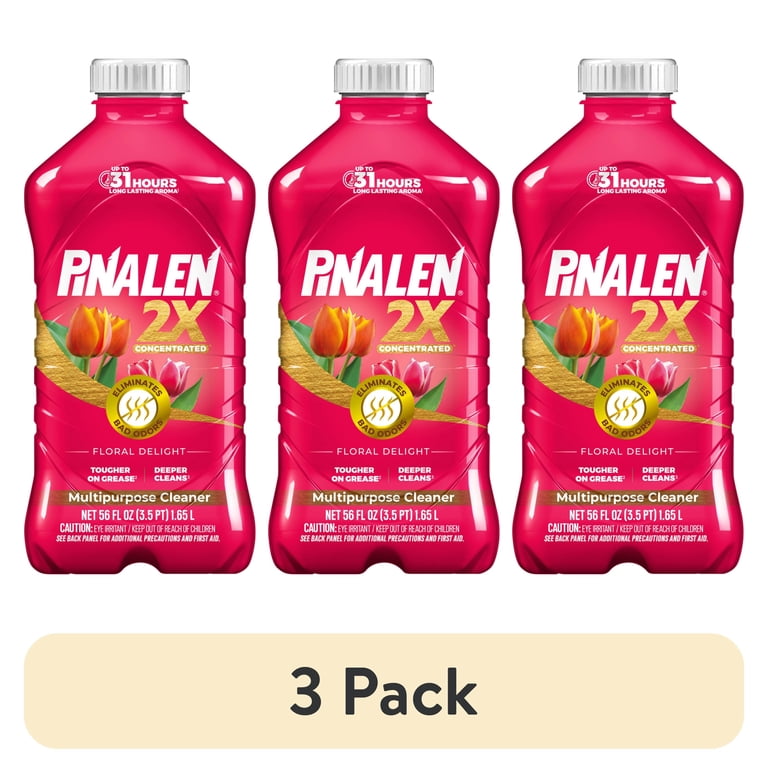 3 pack) Pinalen 2X Max Aromas Household All Purpose Cleaner