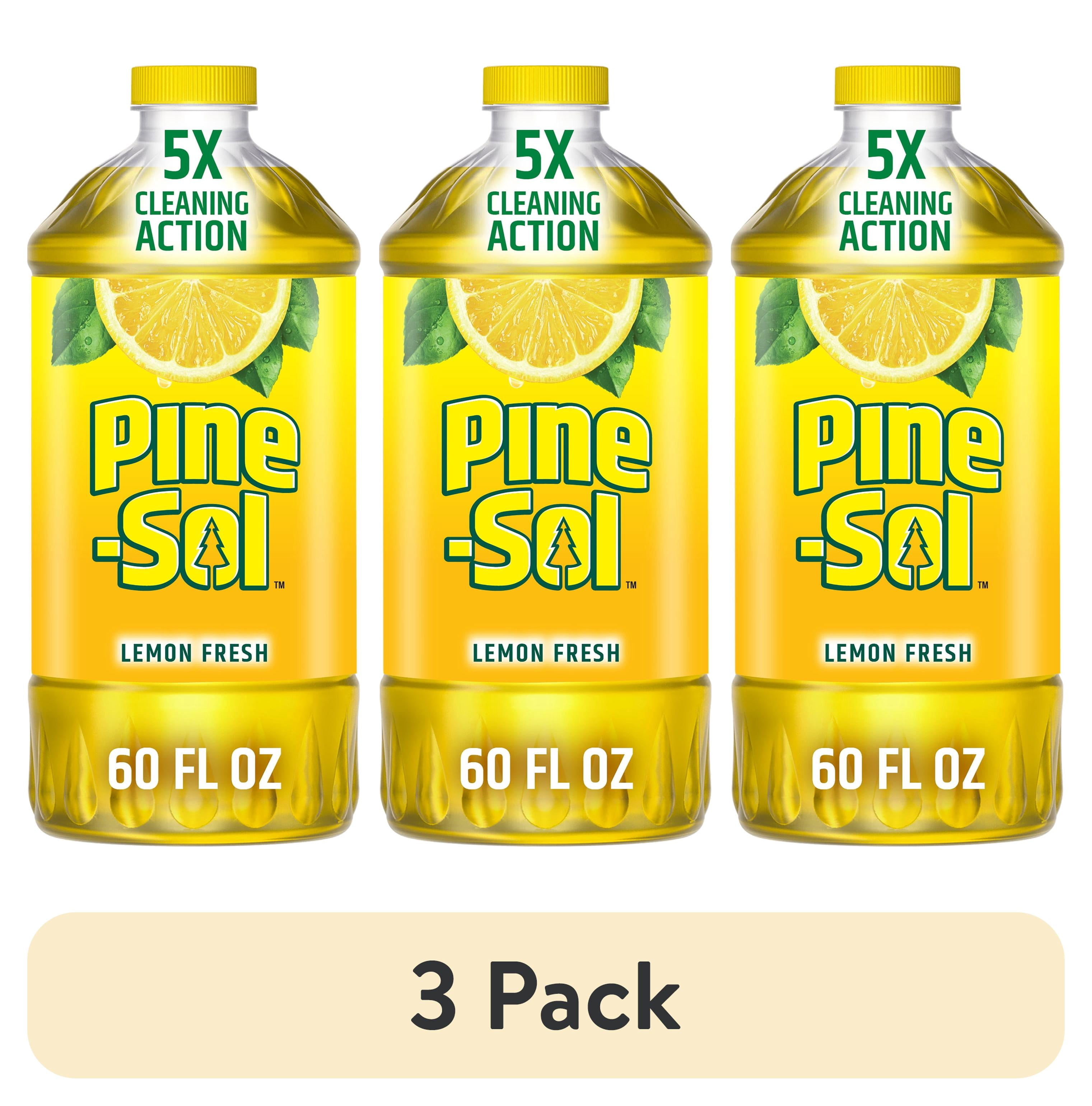 (3 pack) Pine-Sol Multi-Surface Floor Cleaner, Lemon Fresh, 60 Fluid Ounces
