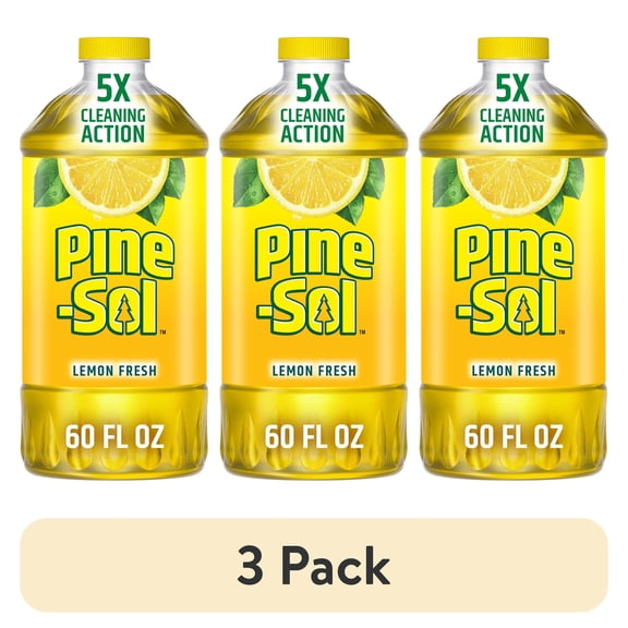 (3 pack) Pine-Sol Multi-Surface Floor Cleaner, Lemon Fresh, 60 Fluid Ounces