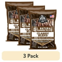 (3 pack) Pit Boss 100% All-Natural Hardwood Classic Blend BBQ Grilling Pellets, 40 Pound Bag