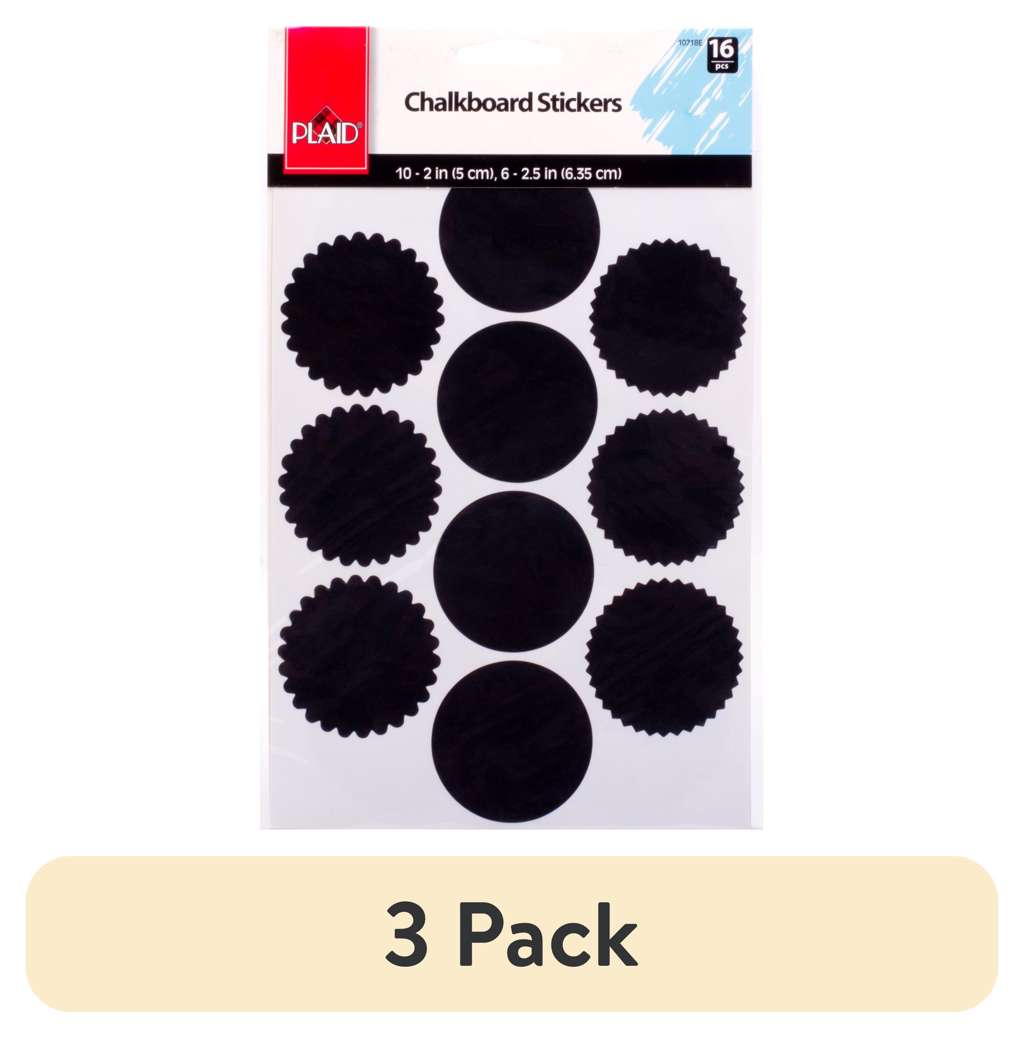 (3 pack) Plaid Surface Accessories, Chalkboard Stickers, 16 Piece