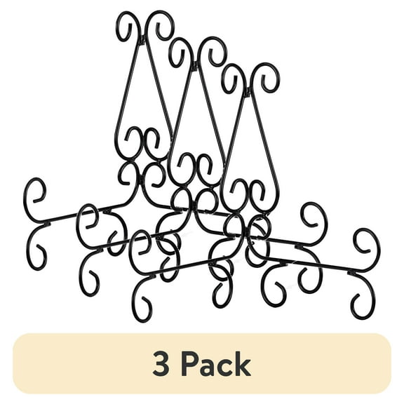 (3 pack) Plaid Metal Folding Easel, Black, 1 Piece, 10"