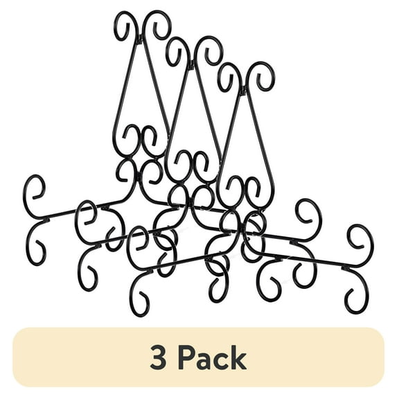 (3 pack) Plaid Metal Folding Easel, Black, 1 Piece, 10"