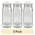 thumbnail image 1 of (3 pack) Plaid Surfaces Glass Milk Bottle, 9.46 oz Clear Customizable Bottle for DIY Arts and Crafts Projects, 1 of 9