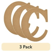 (3 pack) Plaid Unfinished Wood MDF 8" Letter for DIY Arts and Crafts, C