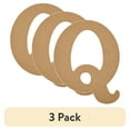 thumbnail image 1 of (3 pack) Plaid Unfinished Wood MDF 8" Letter for DIY Arts and Crafts, Q, 1 of 9