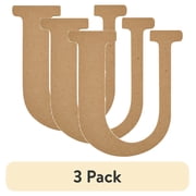 (3 pack) Plaid Unfinished Wood MDF 8" Letter for DIY Arts and Crafts, U