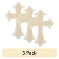 thumbnail image 1 of (3 pack) Plaid Unpainted Wood Surface, Large Fleur De Lis Cross Shape, 1 Piece, 1 of 7