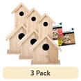 thumbnail image 1 of (3 pack) Plaid Unpainted Wood Surfaces, 2 Story Birdhouse, 1 Piece, 5.5" x 9" x 4.5", 1 of 5