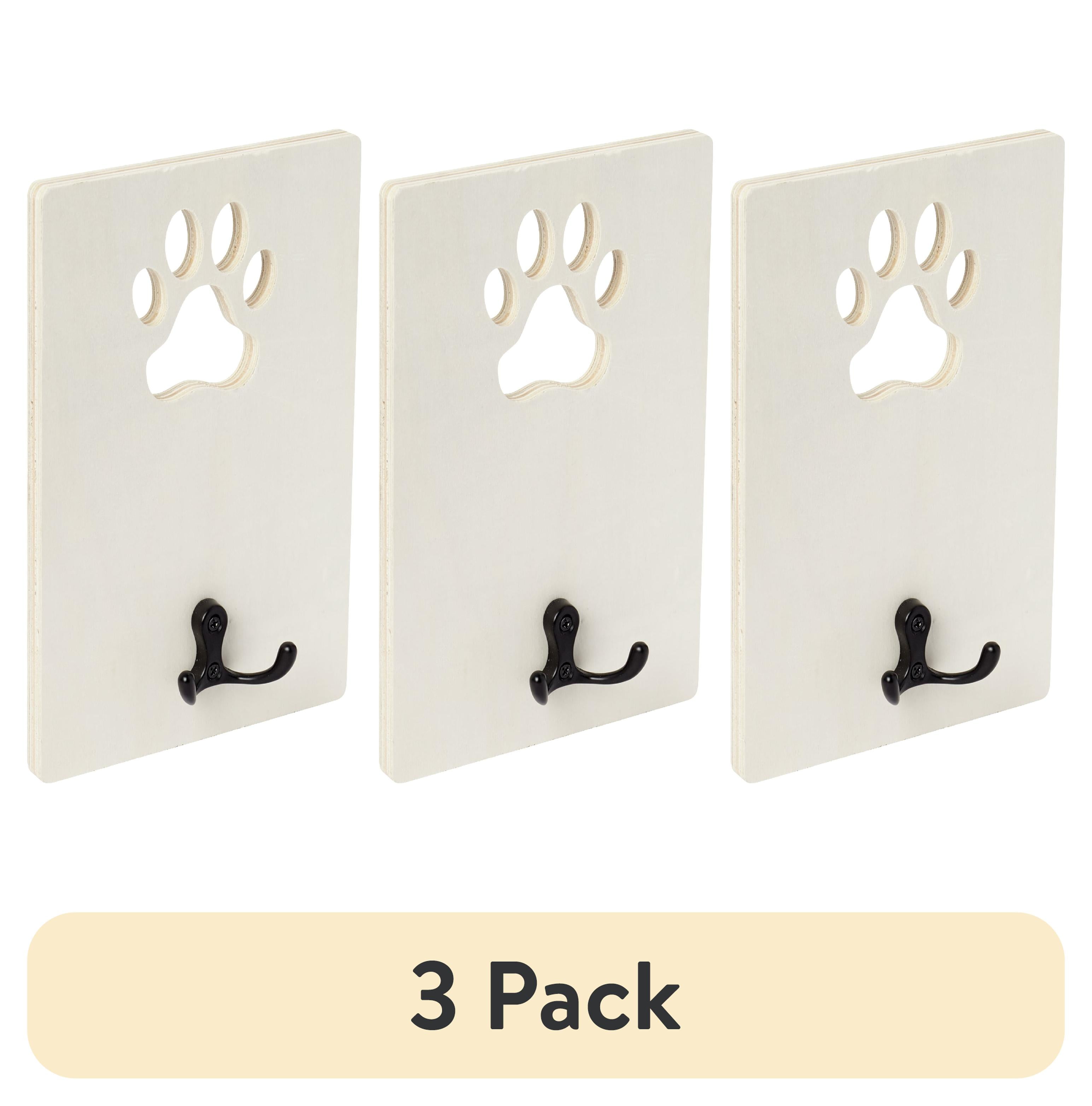(3 pack) Plaid Wood Surfaces Pet Leash Holder