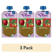 3 pack Plum Organics  Stage 2 Organic Baby Food Apple + Broccoli 4oz Pouch
