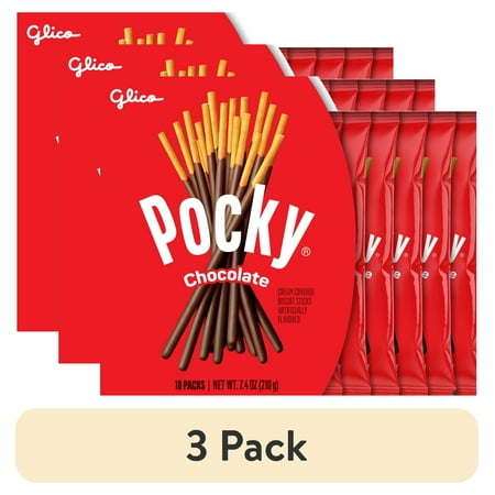 (3 pack) Pocky Chocolate Covered Biscuit Sticks Share Pack 210 gram / 7.4 oz