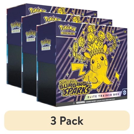 (3 pack) Pokémon Scarlet & Violet Surging Sparks Elite Trainer Box