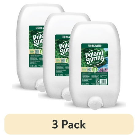 (3 pack) Poland Spring Maine Spring Water, 2.5 gal, Single Jug