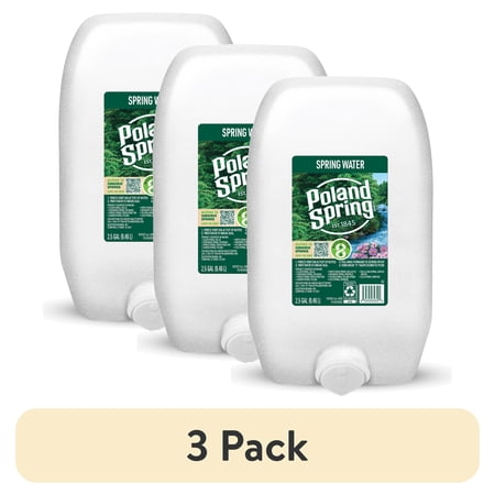 (3 pack) Poland Spring Maine Spring Water, 2.5 Gal, Single Jug