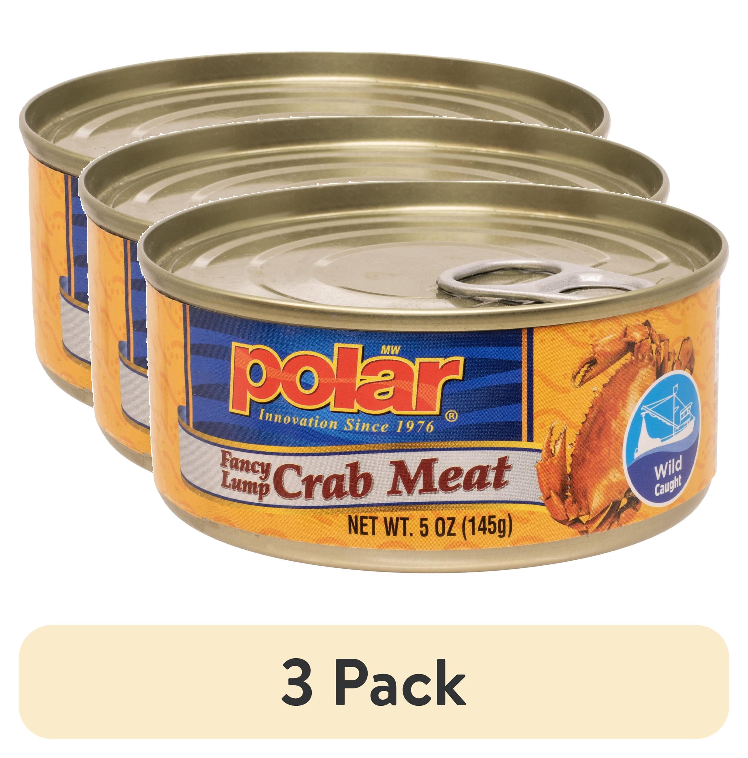 (3 pack) Polar Fancy Lump Crab Meat, 5 oz, Good Source of Protein