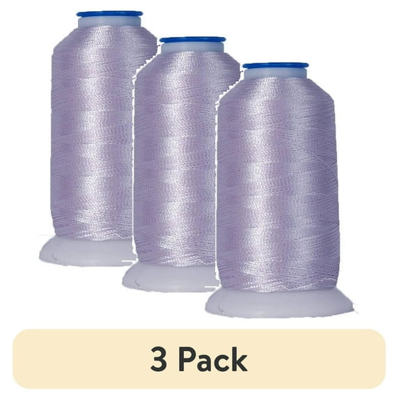 (3 pack) Polyester Machine Embroidery Thread by Threadart - No. 260 - Pale Lavender - 1000M - 220 Colors