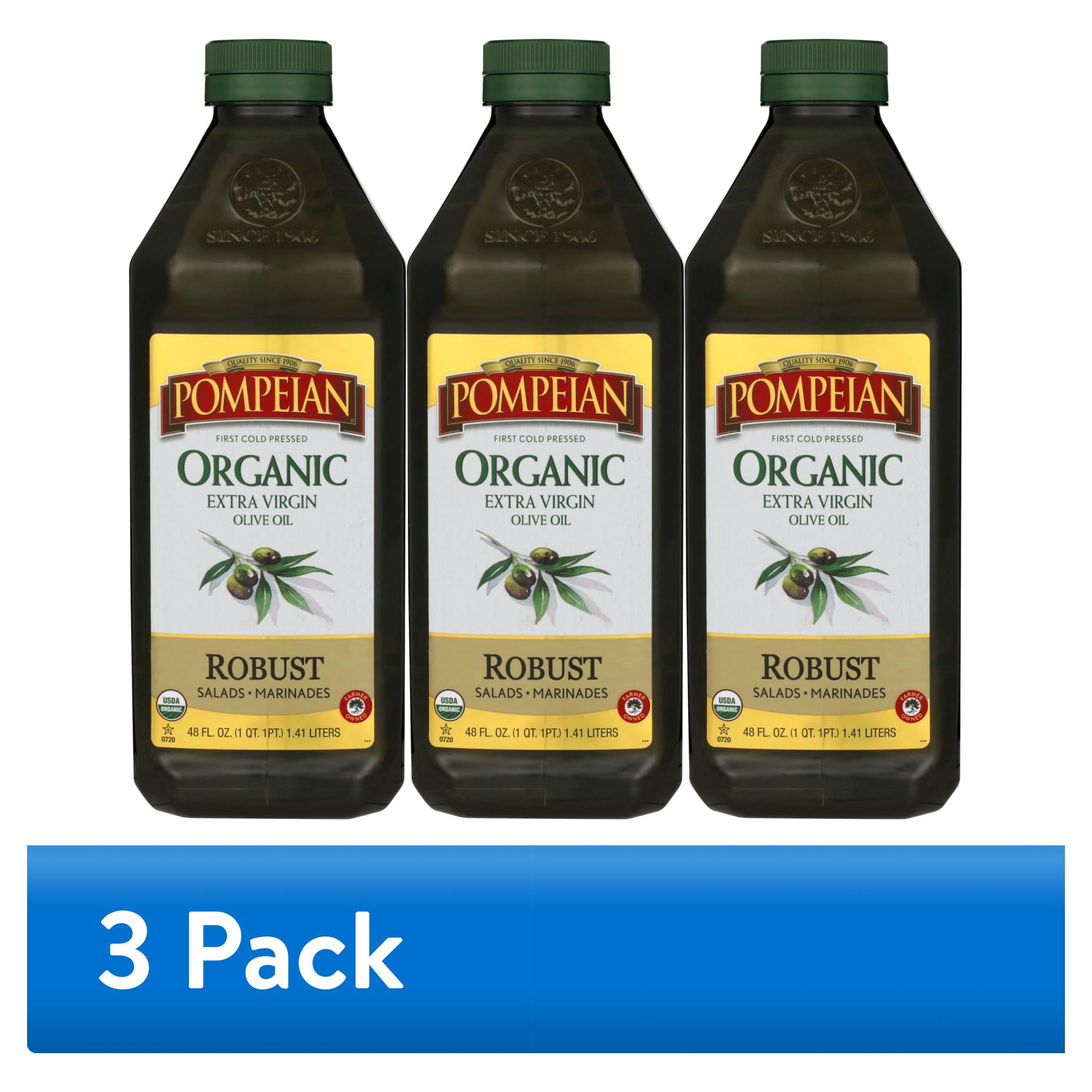 (3 pack) Pompeian Organic Robust Extra Virgin Olive Oil - 48 fl oz