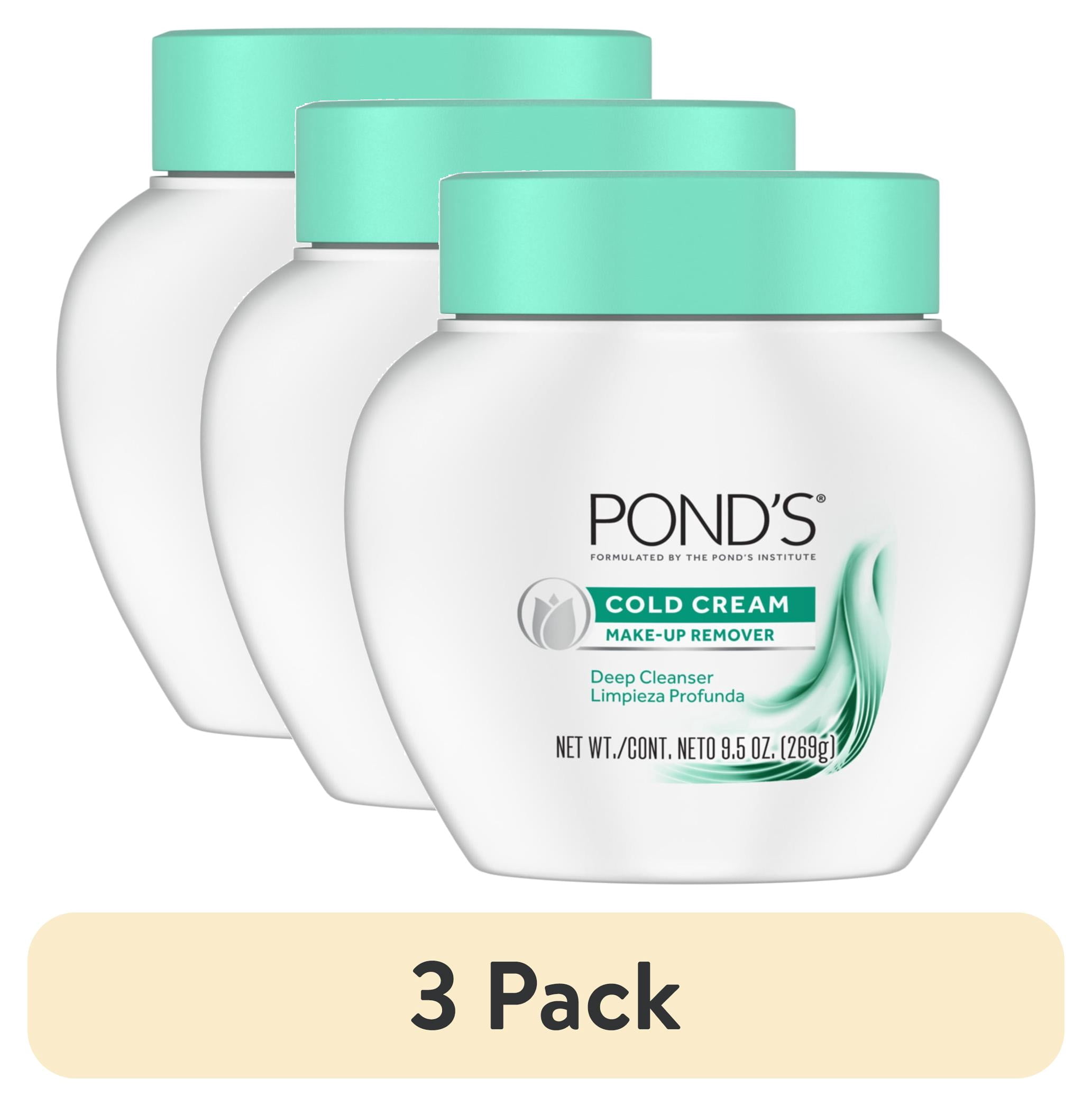 (3 pack) POND’S Cold Cream Cleanser, Hydrating Makeup Remover & Deep Cleansing Face Cream – 9.5 oz
