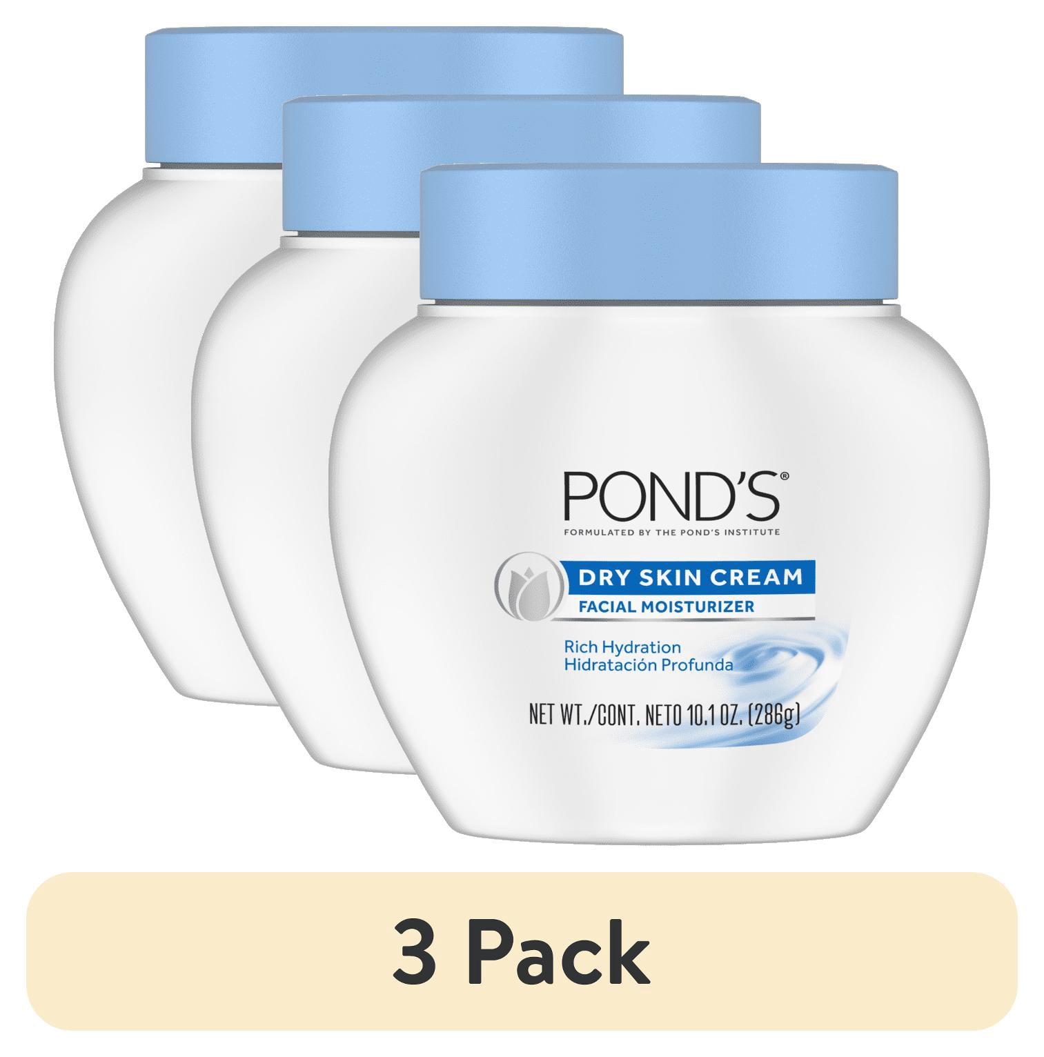 (3 pack) POND’S Dry Skin Cream, Moisturizing Face Cream for Deep Hydration – 10.1 oz