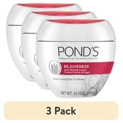 (3 pack) POND’S Rejuveness Face Cream, Anti-Aging Moisturizer with Collagen, AHAs & Vitamin E – 14.1 oz