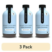(3 pack) Pop & Bottle Instant Cold Brew Coffee Concentrate, Medium Roast, Shelf-Stable, 8 fl oz