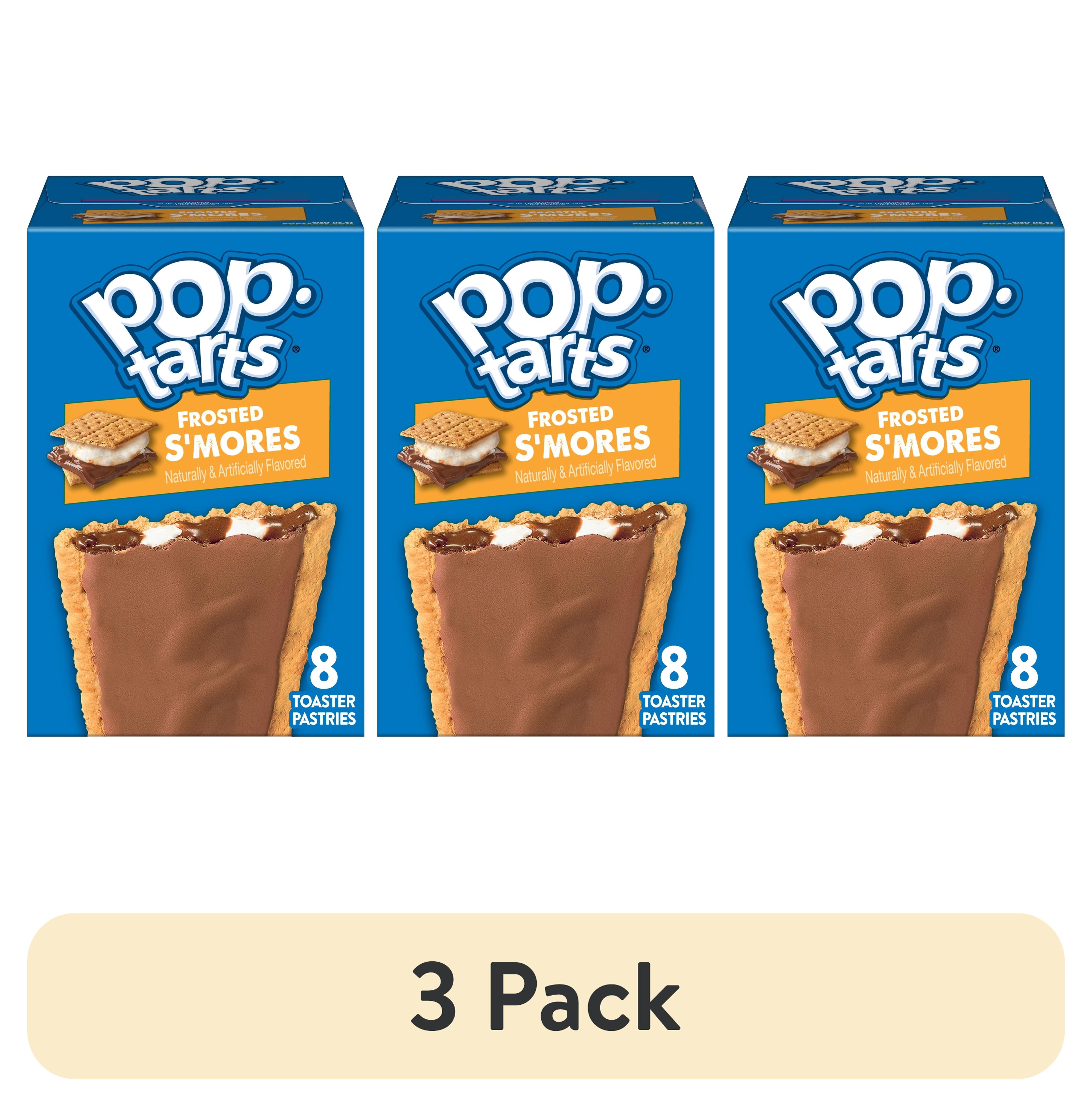 (3 pack) Pop-Tarts Frosted S'mores Toaster Pastries, Breakfast Foods, Shelf-Stable, 13.5 oz (8 Count)