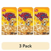 (3 pack) Post Waffle Crisp Breakfast Cereal, Sweetened Waffle Shaped Cereal, Crunchy 20 oz Box