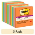 thumbnail image 1 of (3 pack) Post-it® Super Sticky Notes, 3 in x 3 in, Energy Boost Collection, 5 Pads/Pack, 1 of 18