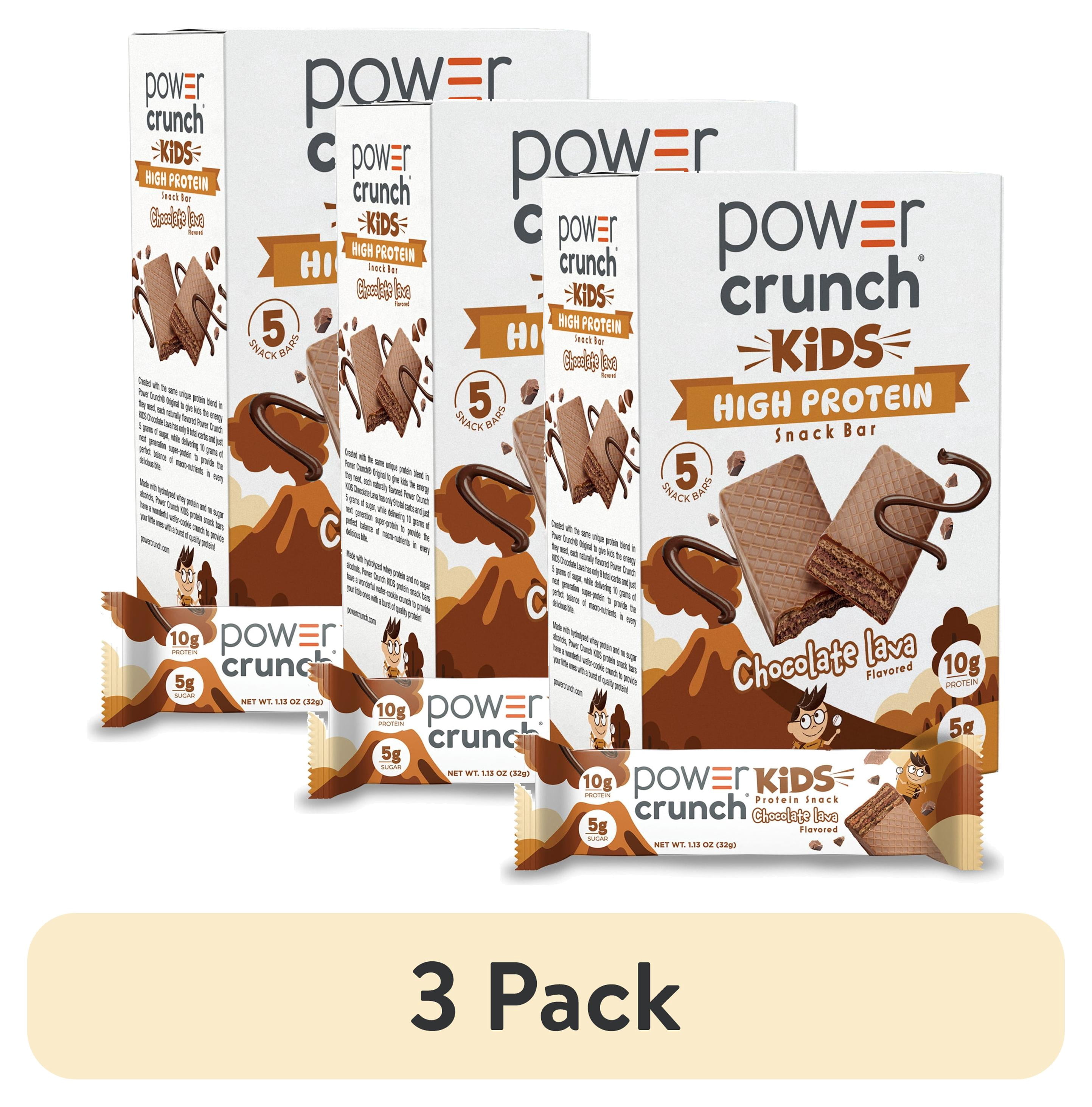 (3 pack) Power Crunch KIDS Chocolate Lava Bars 5.6 oz