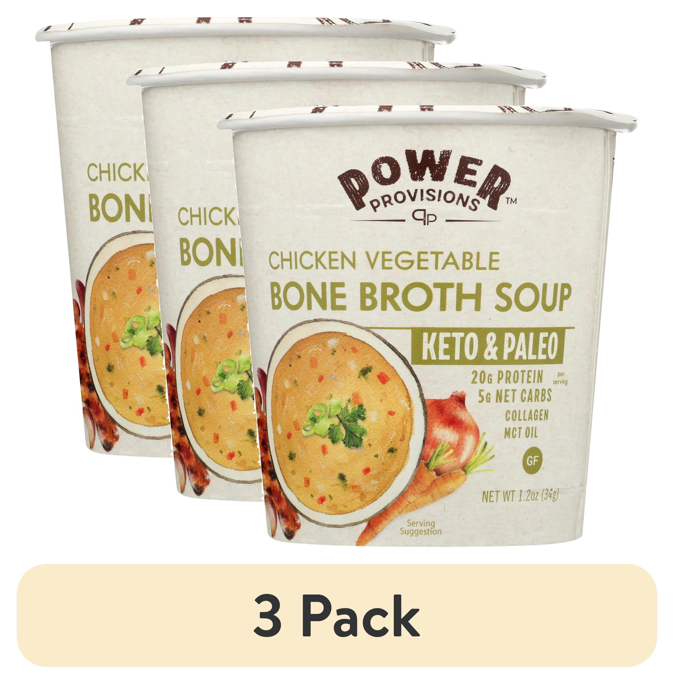 (3 pack) Power Provisions - Soup Cp Chck Veg Bne Brth - CS of 6-1.2 OZ