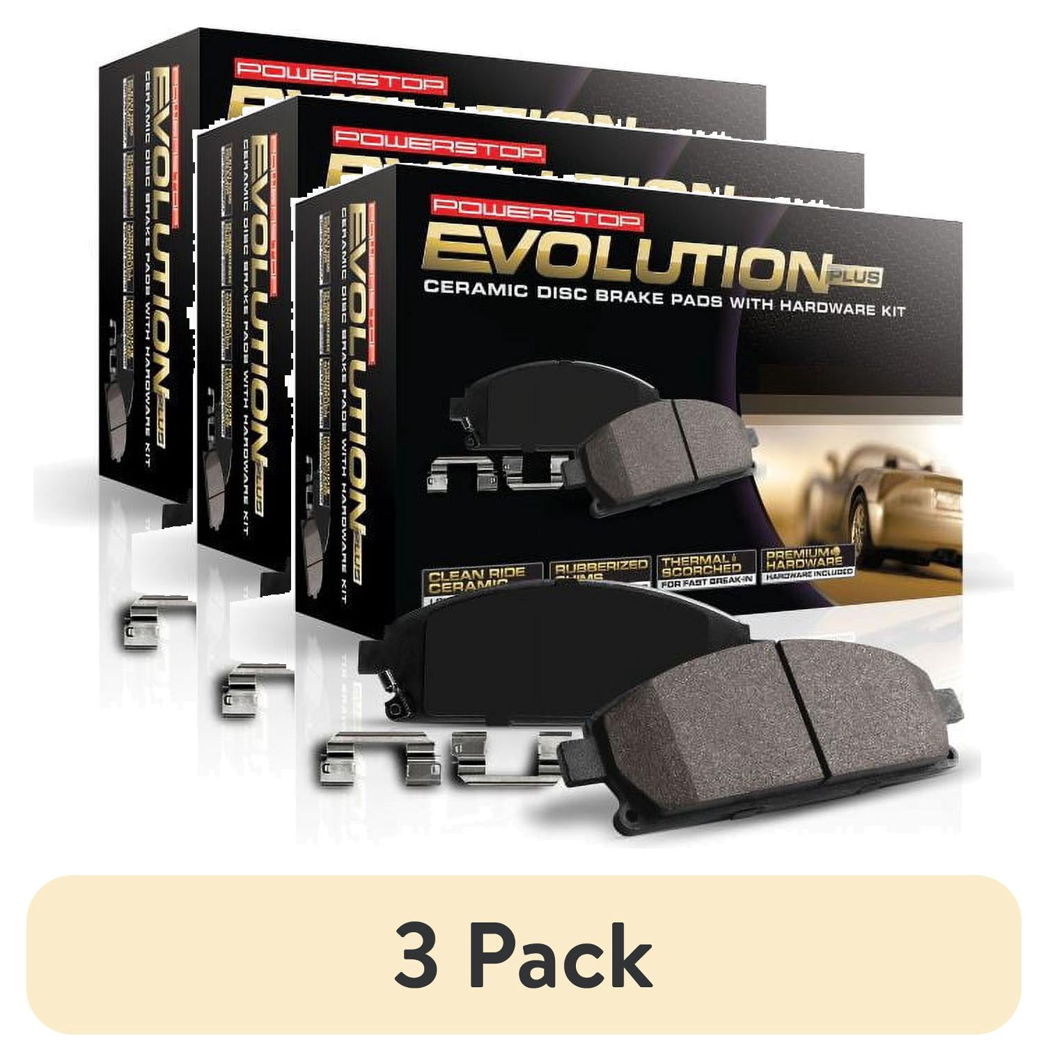 (3 pack) Power Stop Front Z17 Evolution Ceramic Brake Pads with Hardware 17-1210
