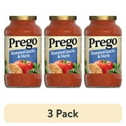 (3 pack) Prego Italian Tomato Pasta Sauce with Roasted Garlic & Herbs, 24 oz Jar