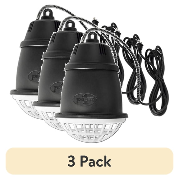 (3 pack) Premier 1 "Prima" Heat Lamp for Chick Brooders, Chicken and Livestock